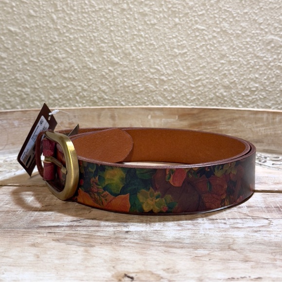 NWT Floral Pattern 100% Leather Belt | Patricia Nash | Size L - Picture 4 of 11
